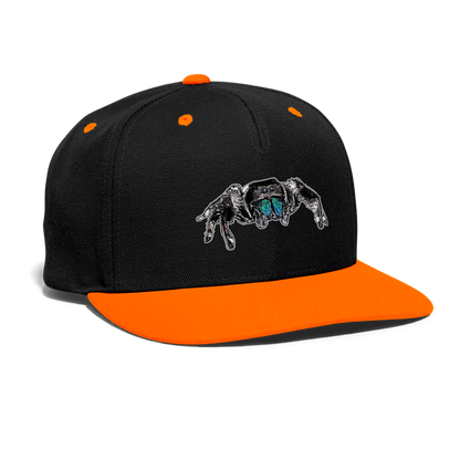 Cappy Kontrast Snapback Phidippus regius Everglades male - Schwarz/Neonorange