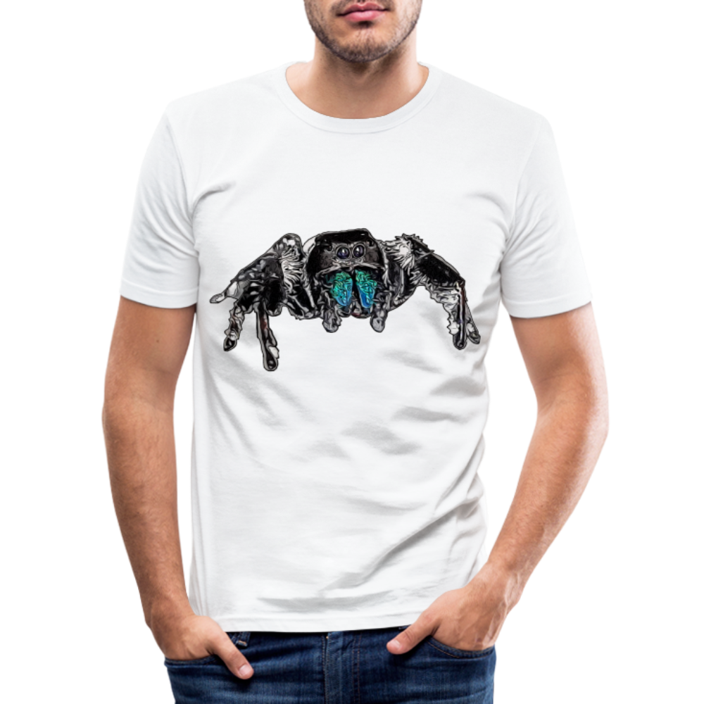 Männer Slim Fit T-Shirt Phidippus regius Everglades male - weiß