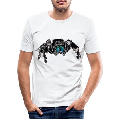 Männer Slim Fit T-Shirt Phidippus regius Everglades male - weiß