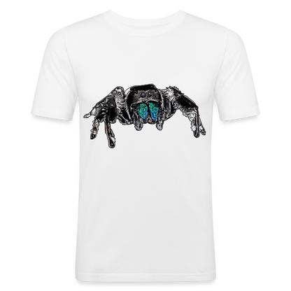 Männer Slim Fit T-Shirt Phidippus regius Everglades male - weiß