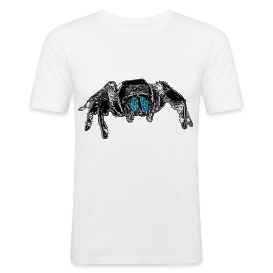Männer Slim Fit T-Shirt Phidippus regius Everglades male - weiß