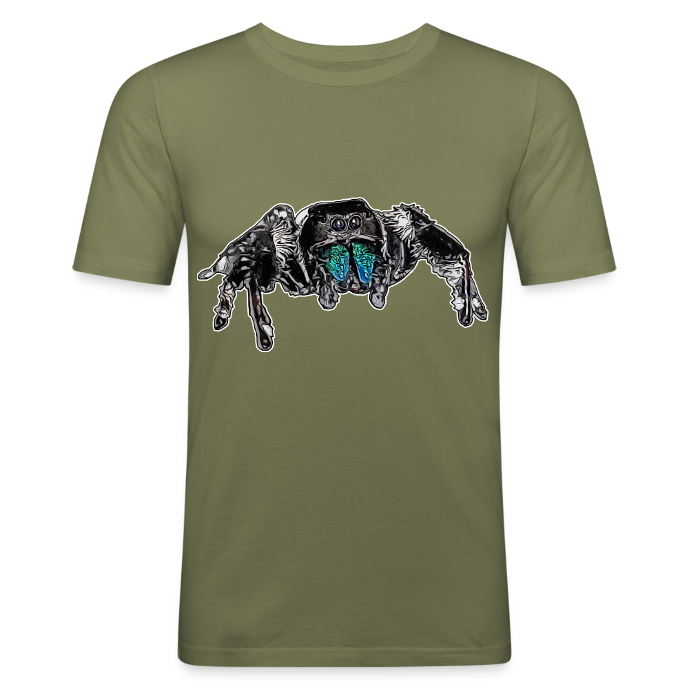 Männer Slim Fit T-Shirt Phidippus regius Everglades male - khaki Grün