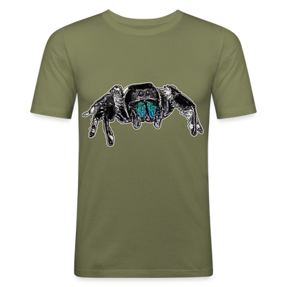 Männer Slim Fit T-Shirt Phidippus regius Everglades male - khaki Grün