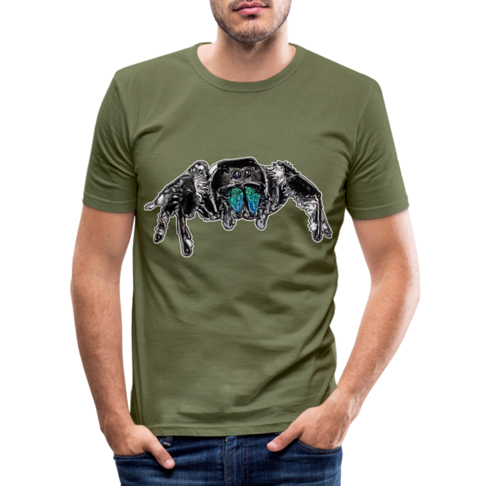Männer Slim Fit T-Shirt Phidippus regius Everglades male - khaki Grün