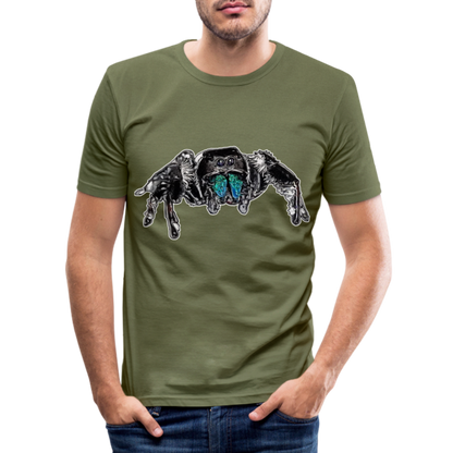 Männer Slim Fit T-Shirt Phidippus regius Everglades male - khaki Grün