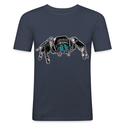 Männer Slim Fit T-Shirt Phidippus regius Everglades male - Navy