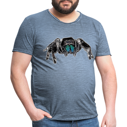 Männer Vintage T-Shirt Phidippus regius Everglades male - Vintage Denim