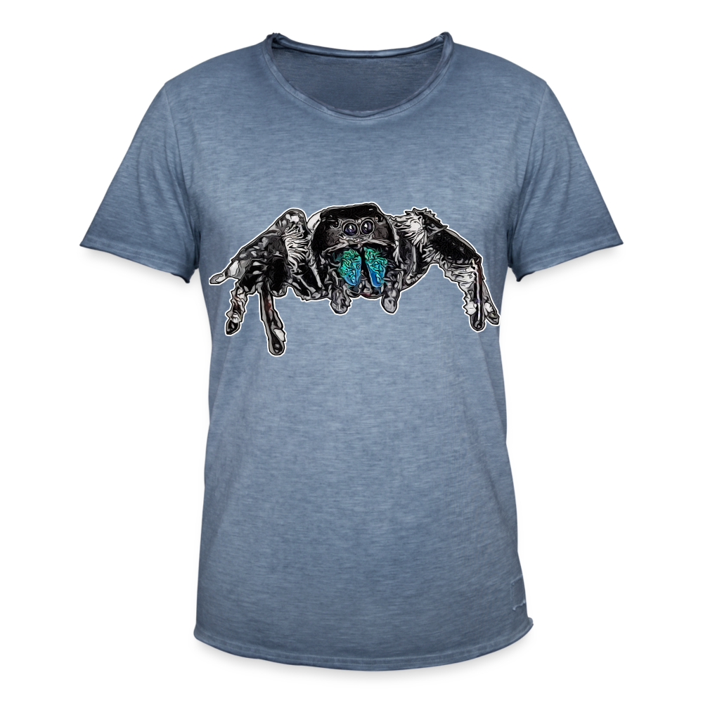 Männer Vintage T-Shirt Phidippus regius Everglades male - Vintage Denim