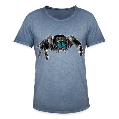 Männer Vintage T-Shirt Phidippus regius Everglades male - Vintage Denim
