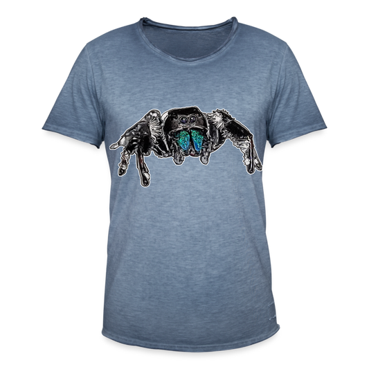 Männer Vintage T-Shirt Phidippus regius Everglades male - Vintage Denim