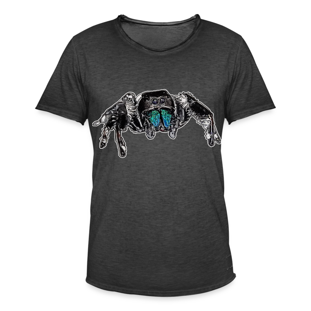 Männer Vintage T-Shirt Phidippus regius Everglades male - Vintage Schwarz