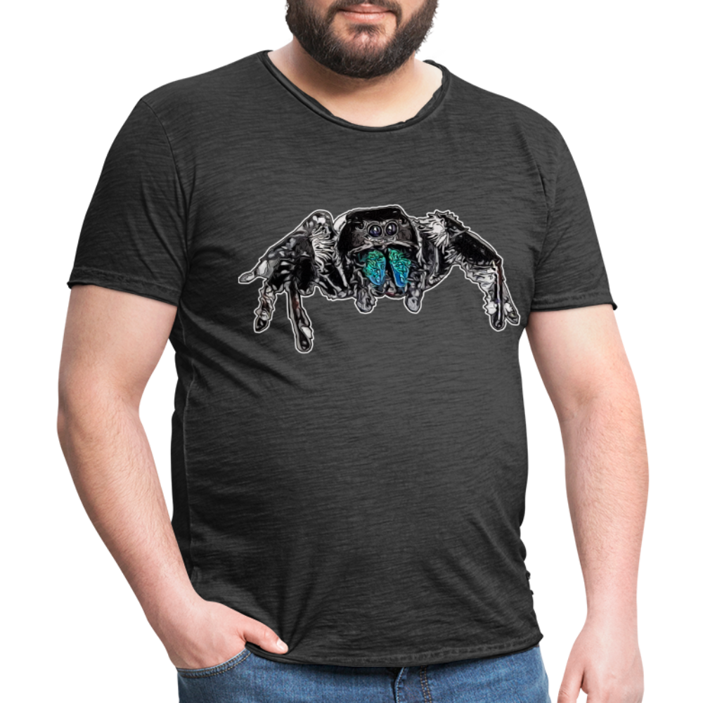 Männer Vintage T-Shirt Phidippus regius Everglades male - Vintage Schwarz