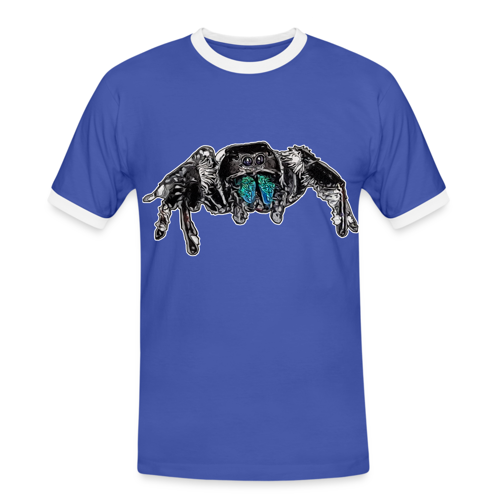 Männer Kontrast-T-Shirt Phidippus regius Everglades male - Blau/Weiß