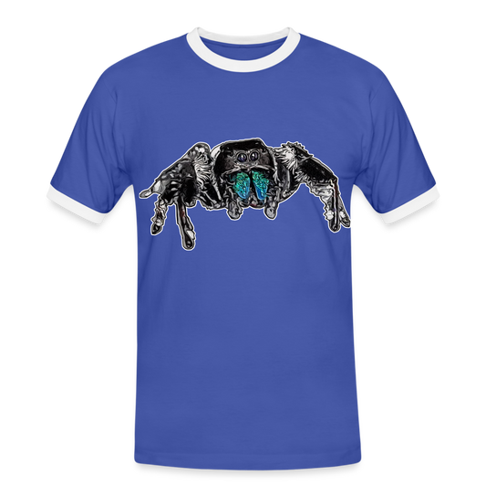 Männer Kontrast-T-Shirt Phidippus regius Everglades male - Blau/Weiß