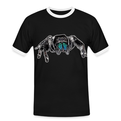 Männer Kontrast-T-Shirt Phidippus regius Everglades male - Schwarz/Weiß