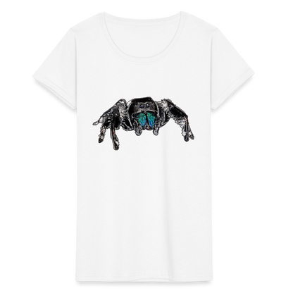 Frauen Fruit of the Loom T-Shirt Phidippus regius Everglades male - weiß