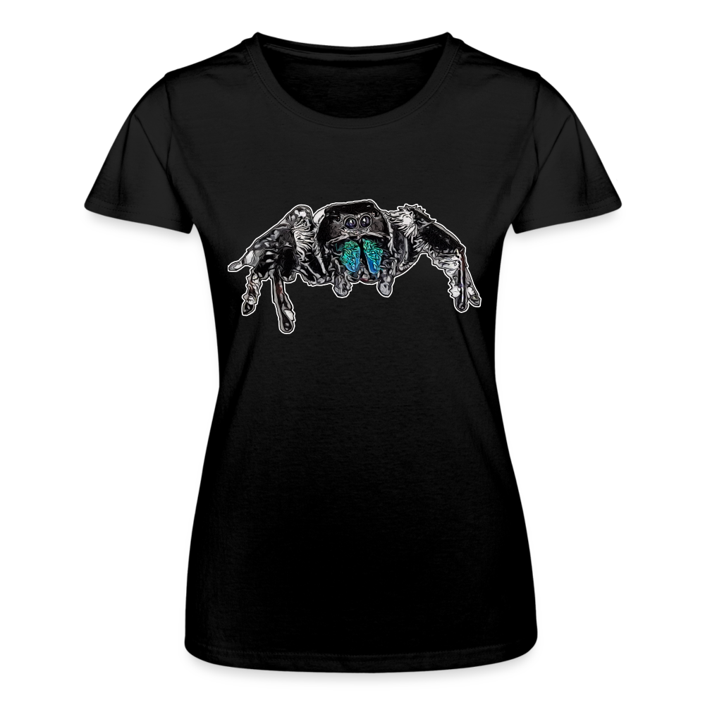 Frauen Fruit of the Loom T-Shirt Phidippus regius Everglades male - Schwarz