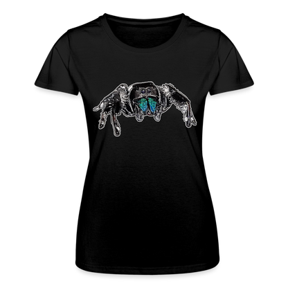Frauen Fruit of the Loom T-Shirt Phidippus regius Everglades male - Schwarz