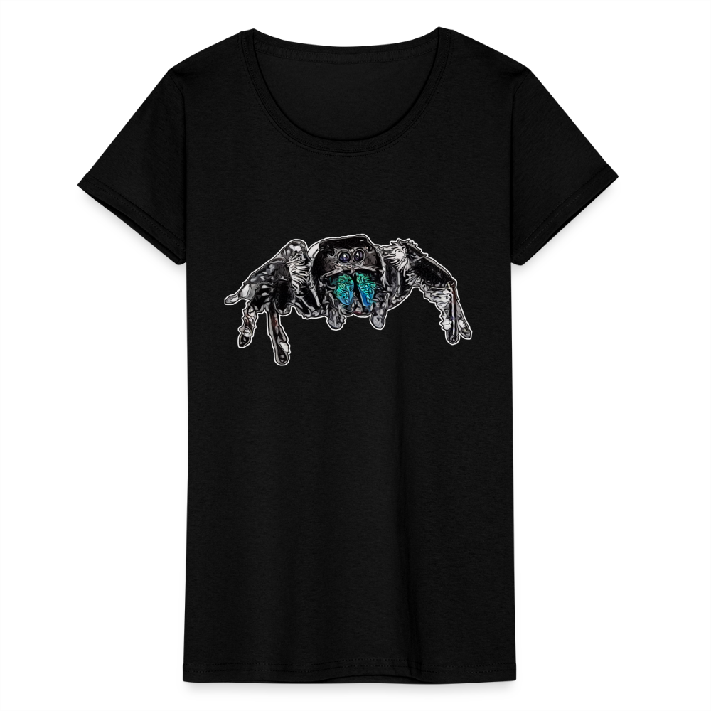Frauen Fruit of the Loom T-Shirt Phidippus regius Everglades male - Schwarz