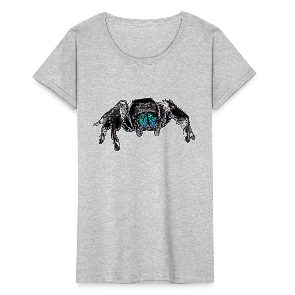Frauen Fruit of the Loom T-Shirt Phidippus regius Everglades male - Grau meliert