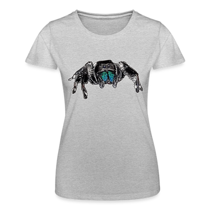 Frauen Fruit of the Loom T-Shirt Phidippus regius Everglades male - Grau meliert