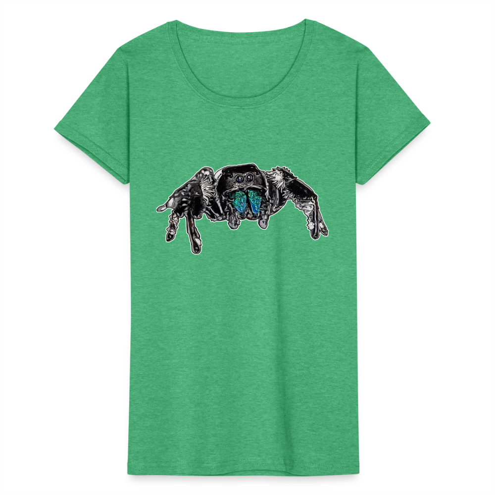 Frauen Fruit of the Loom T-Shirt Phidippus regius Everglades male - Grün meliert