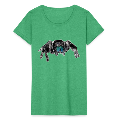 Frauen Fruit of the Loom T-Shirt Phidippus regius Everglades male - Grün meliert