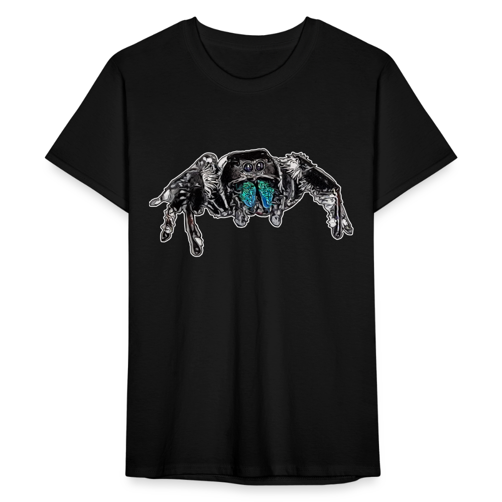 Männer Fruit of the Loom T-Shirt Phidippus regius Everglades male - Schwarz