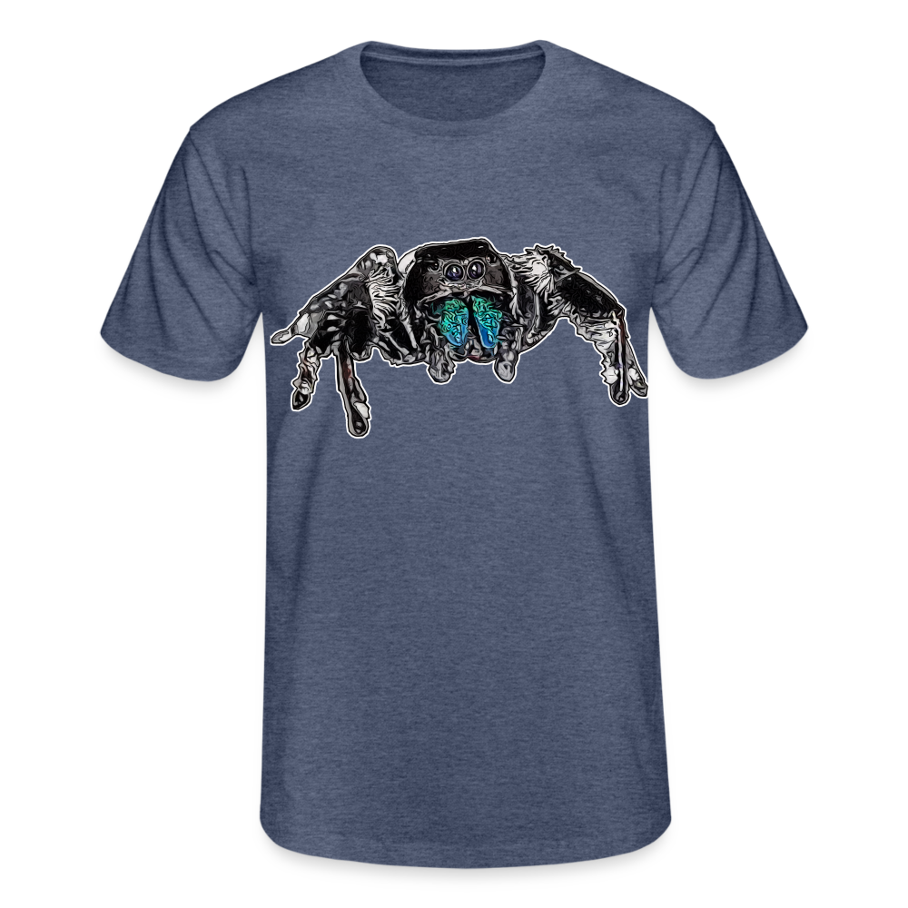 Männer Fruit of the Loom T-Shirt Phidippus regius Everglades male - Navy meliert
