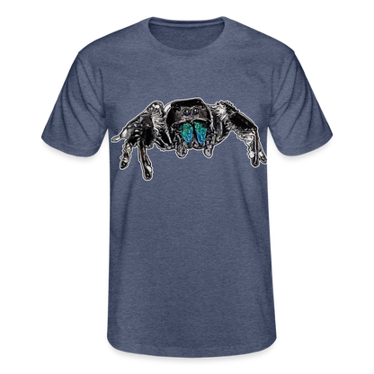 Männer Fruit of the Loom T-Shirt Phidippus regius Everglades male - Navy meliert