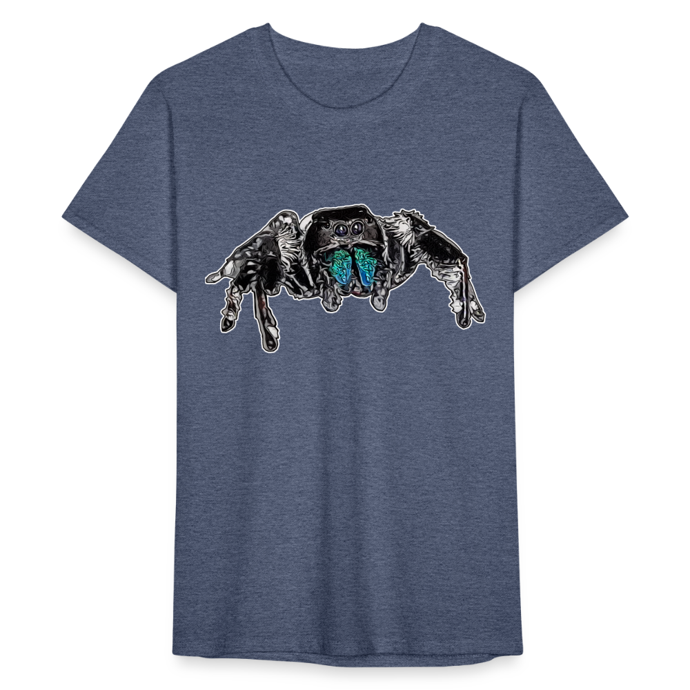 Männer Fruit of the Loom T-Shirt Phidippus regius Everglades male - Navy meliert