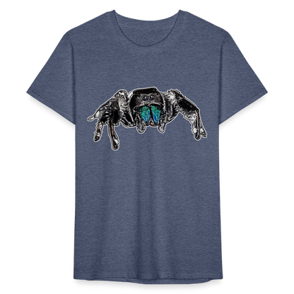 Männer Fruit of the Loom T-Shirt Phidippus regius Everglades male - Navy meliert
