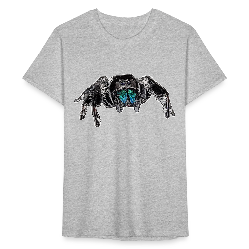 Männer Fruit of the Loom T-Shirt Phidippus regius Everglades male - Grau meliert