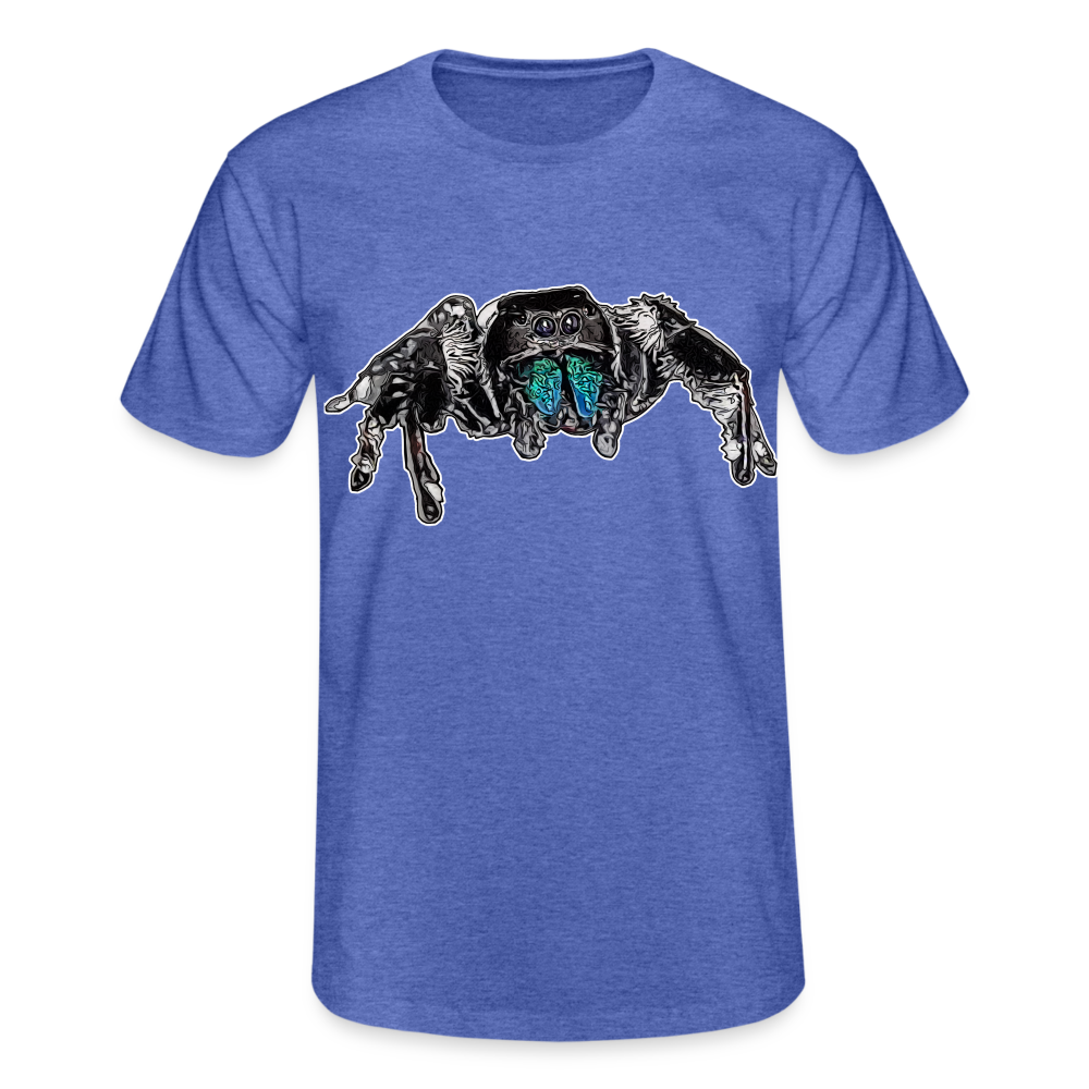 Männer Fruit of the Loom T-Shirt Phidippus regius Everglades male - Blau meliert