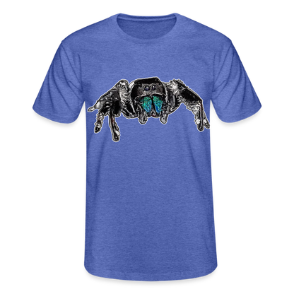 Männer Fruit of the Loom T-Shirt Phidippus regius Everglades male - Blau meliert