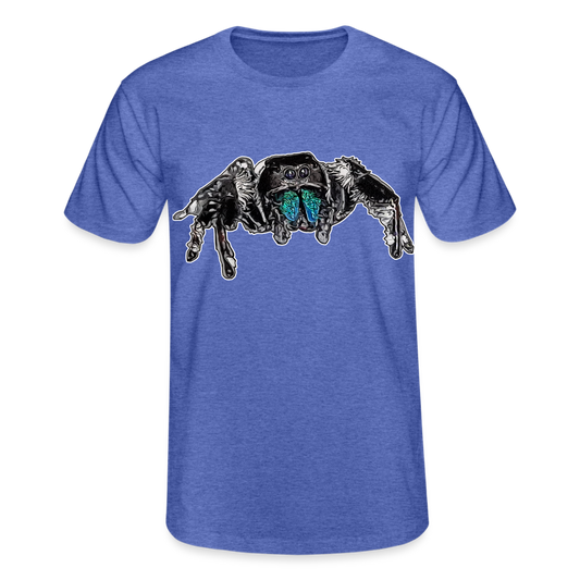 Männer Fruit of the Loom T-Shirt Phidippus regius Everglades male - Blau meliert