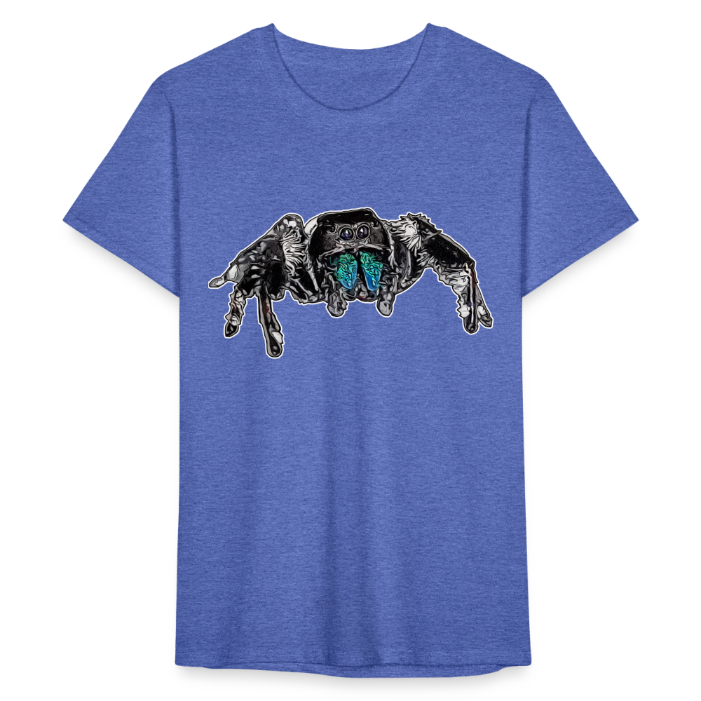 Männer Fruit of the Loom T-Shirt Phidippus regius Everglades male - Blau meliert