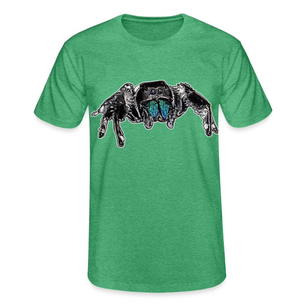 Männer Fruit of the Loom T-Shirt Phidippus regius Everglades male - Grün meliert