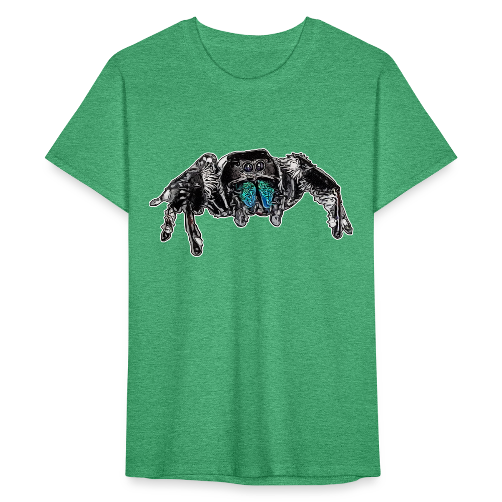 Männer Fruit of the Loom T-Shirt Phidippus regius Everglades male - Grün meliert