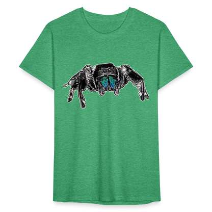 Männer Fruit of the Loom T-Shirt Phidippus regius Everglades male - Grün meliert