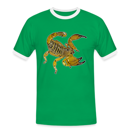 Männer Kontrast-T-Shirt Scorpio maurus palmatus - Kelly Green/Weiß