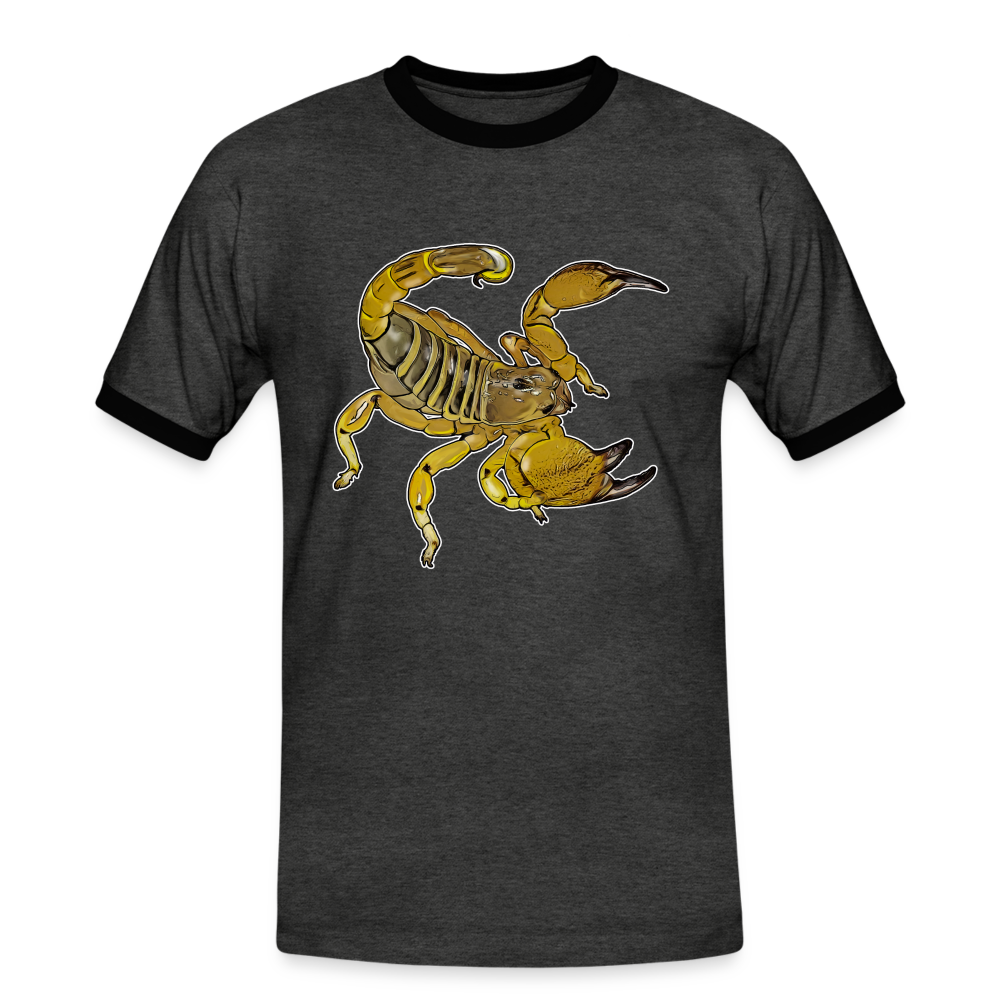 Männer Kontrast-T-Shirt Scorpio maurus palmatus - Anthrazit/Schwarz