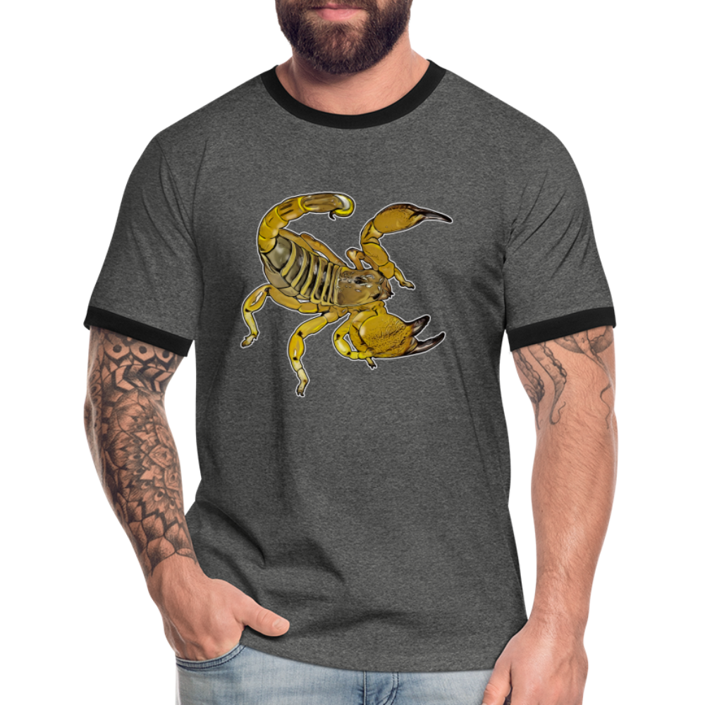 Männer Kontrast-T-Shirt Scorpio maurus palmatus - Anthrazit/Schwarz