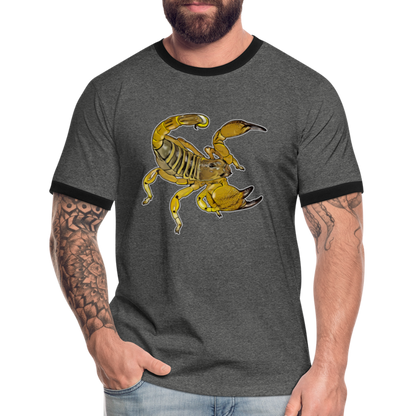 Männer Kontrast-T-Shirt Scorpio maurus palmatus - Anthrazit/Schwarz