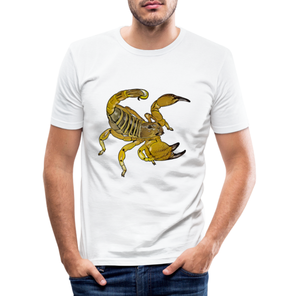 Männer Slim Fit T-Shirt Scorpio maurus palmatus - weiß