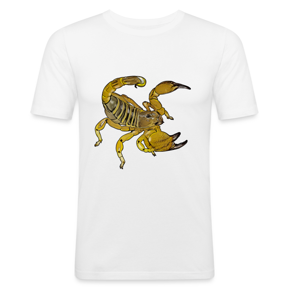 Männer Slim Fit T-Shirt Scorpio maurus palmatus - weiß