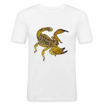 Männer Slim Fit T-Shirt Scorpio maurus palmatus - weiß