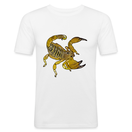 Männer Slim Fit T-Shirt Scorpio maurus palmatus - weiß