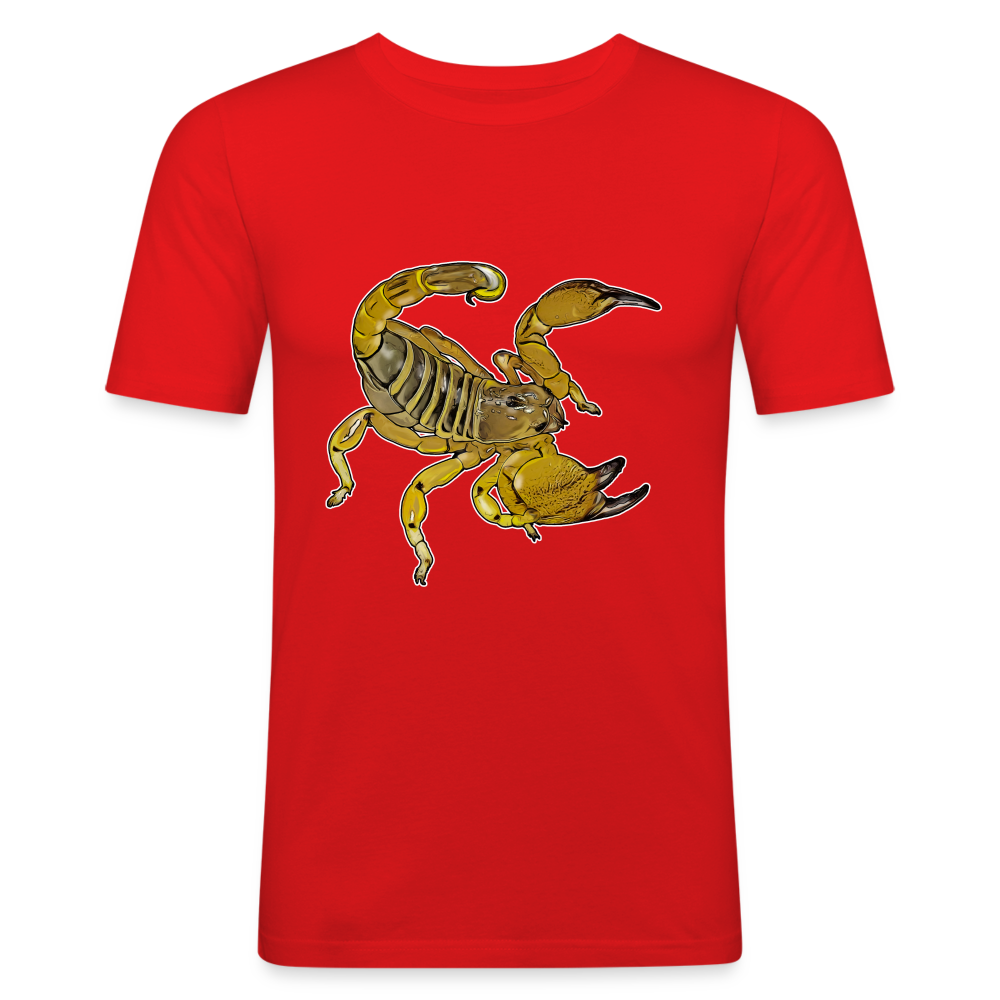 Männer Slim Fit T-Shirt Scorpio maurus palmatus - Rot