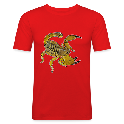 Männer Slim Fit T-Shirt Scorpio maurus palmatus - Rot